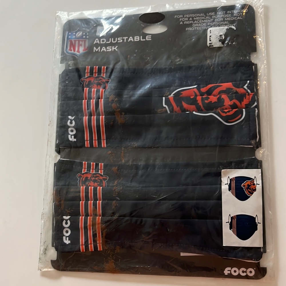 NFL “The Bears” - Adjustable Masks 2 in package